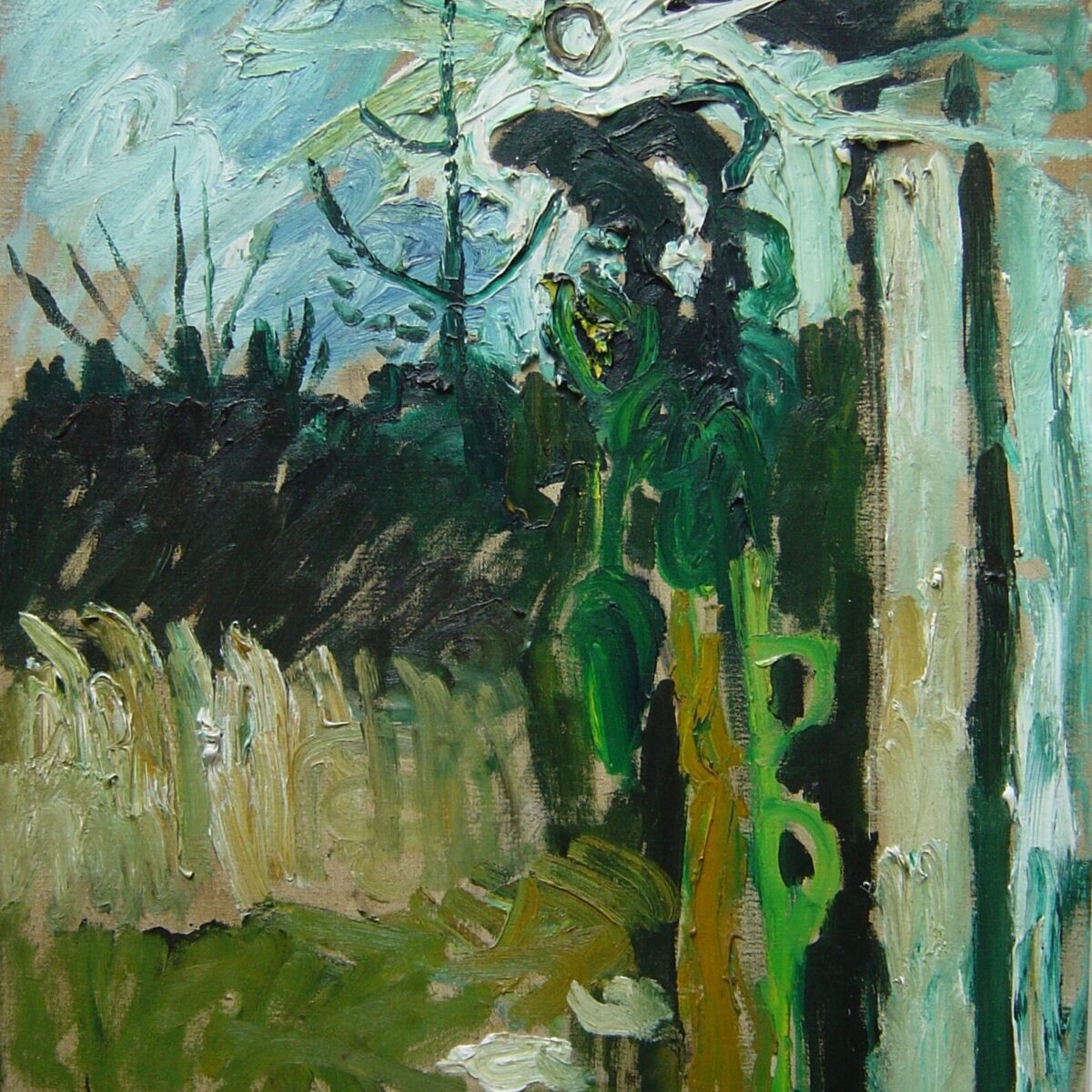 John Bratby - Nov 6 Sun behind Sunflower 1