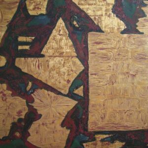 Enrico Cervelli - Composizione astratta Rosso e Oro